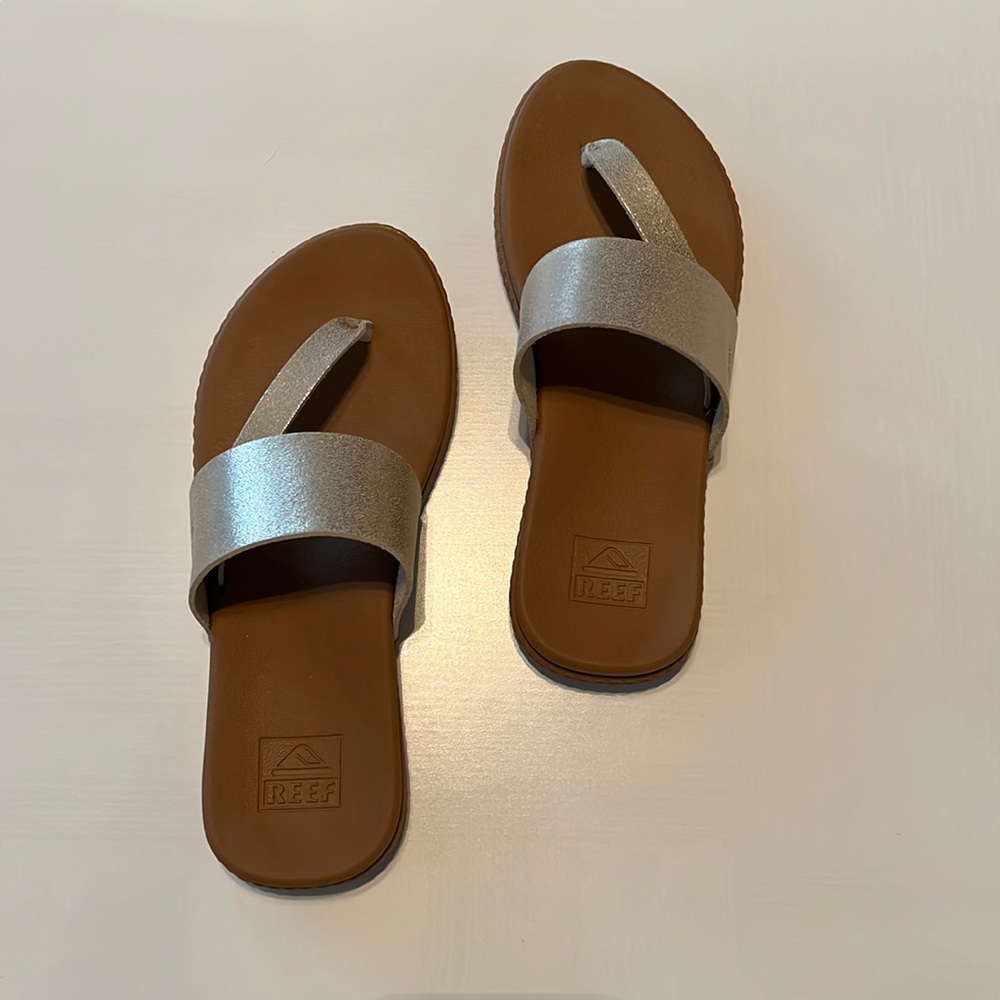 REEF Sol sandals, gold, size 6